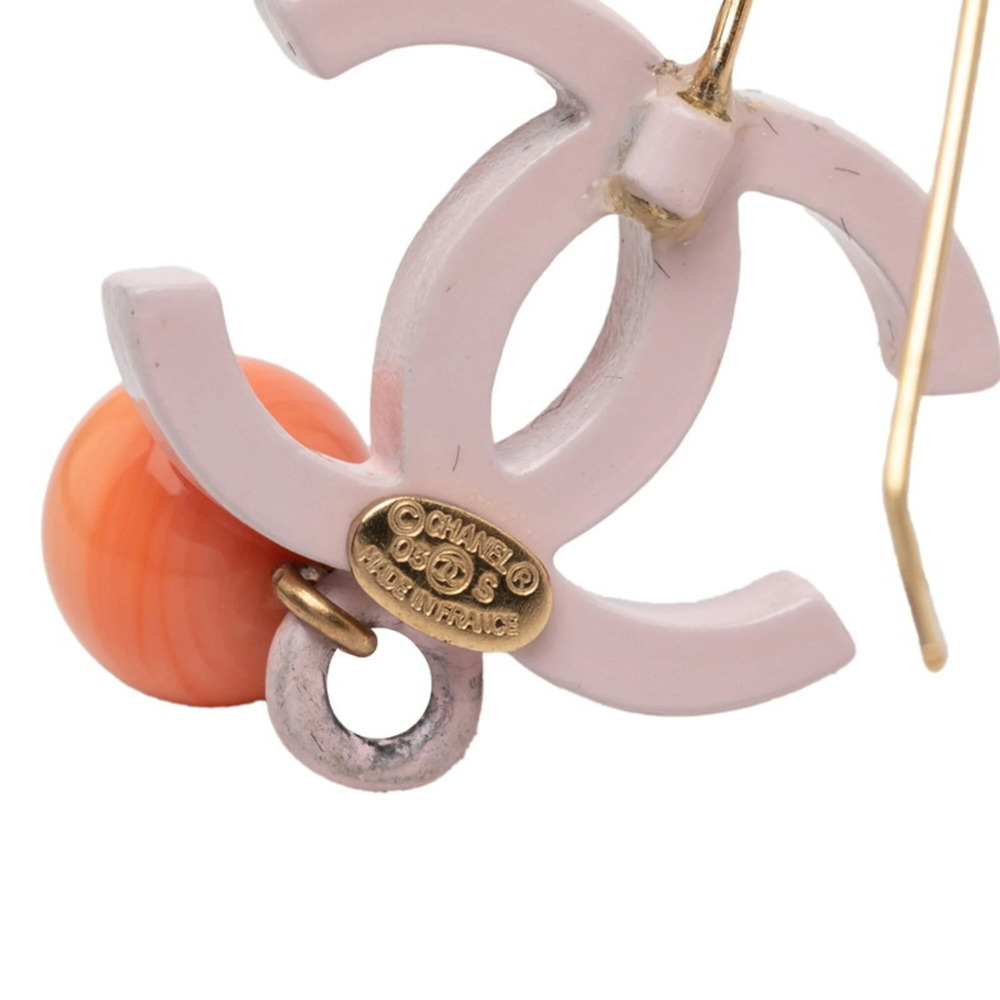 CHANEL Pink Logo Earrings - Picture 3 of 3